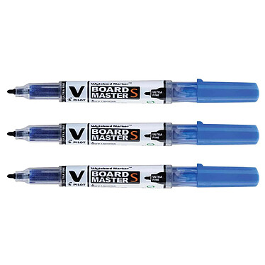 PILOT Marqueur tableau blanc V BOARD MASTER S Ultra Fine Bleu x 3