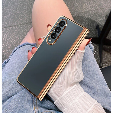 Acheter Forcell Coque pour Samsung Z Fold 4 Intégrale Rigide Dos Transparent Bord Rose Gold Chromé