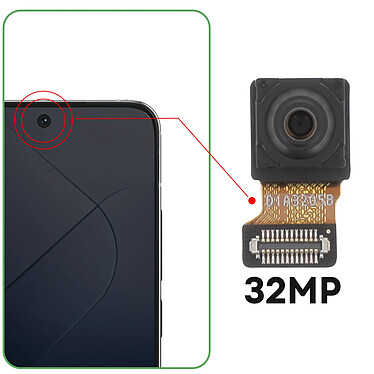 Avis Relife Caméra Avant pour Xiaomi 14 Capteur Selfie 32MP Noir