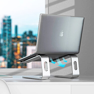 LinQ Support  pour Ordinateur Portable / Macbook Stable et ventilé HD3269 Argent pas cher