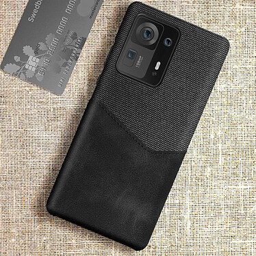 Avizar Coque Xiaomi Mix 4 Polycarbonate Revêtement Bi-matière Porte-Carte - Noir pas cher