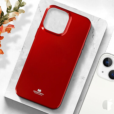 Avis Mercury Coque pour iPhone 13 Mini Silicone Gel Flexible Effet Brillant  Rouge métallisé