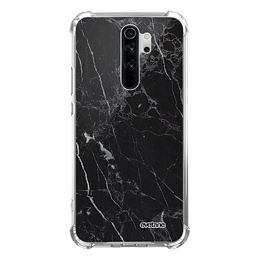 Evetane Coque Xiaomi Redmi Note 8 Pro anti-choc souple angles renforcés transparente Motif Marbre noir