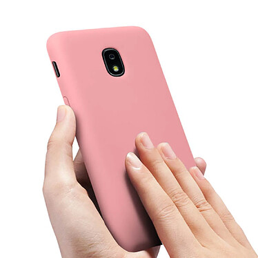 Avizar Coque pour Samsung Galaxy J3 2018 Silicone Semi-rigide Mat Finition Soft Touch  rose clair pas cher