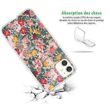 Avis LaCoqueFrançaise Coque iPhone 11 360 intégrale transparente Motif Fleurs Beige et Rose Tendance