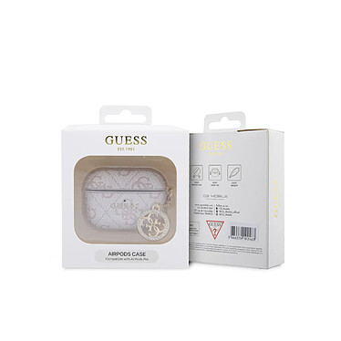 Avis Guess Coque pour Airpods Pro 4G Script avec Charm Scintillant Ornée de Strass Rose antique