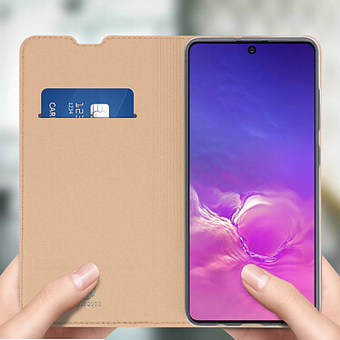 Acheter Dux Ducis Etui pour Galaxy S10 Lite avec Porte-carte Support Vidéo  Rose gold