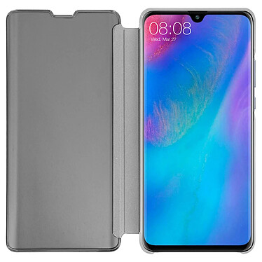 Avizar Housse Huawei P30 Pro Étui Miroir Clapet translucide Stand Vidéo argent pas cher