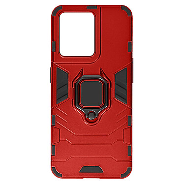 Avizar Coque pour Oppo Reno 8 5G Hybride Antichoc Bague Métallique Support  Rouge