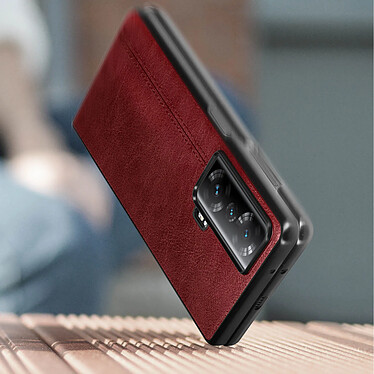 Avis Avizar Coque pour Honor Magic Vs Aspect Cuir Rigide Design Fin  Rouge