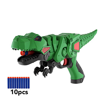 TechKidz Pistolet à fléchettes en mousse - Modèle T-Rex Vert