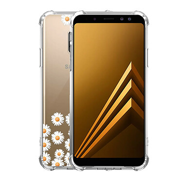 Avis Evetane Coque Samsung Galaxy A8 2018 anti-choc souple angles renforcés transparente Motif Marguerite