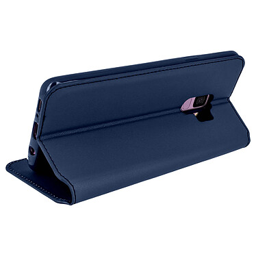 Avizar Etui Galaxy S9 Housse folio Porte-carte Fonction Support Bleu nuit pas cher