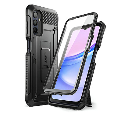 Supcase Coque Intégrale pour Samsung Galaxy A15 Antichoc avec Béquille Support Noir