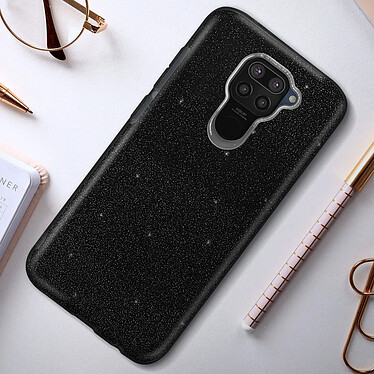 Avis Avizar Coque Xiaomi Redmi Note 9 Paillette Amovible Silicone Semi-rigide Noir