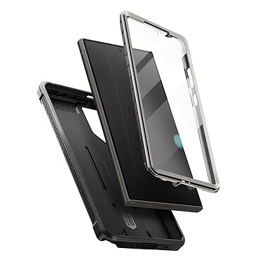 Supcase Coque Intégrale pour Samsung Galaxy S24 Ultra Antichoc avec Béquille Gris