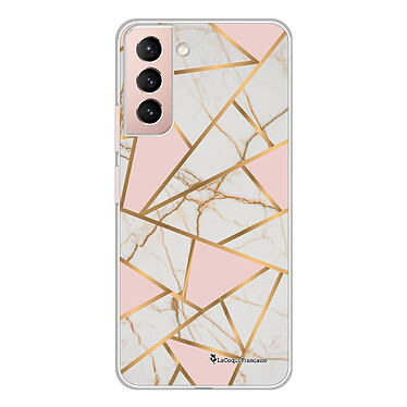 LaCoqueFrançaise Coque Samsung Galaxy S21 Plus 5G 360 intégrale transparente Motif Marbre Rose Tendance