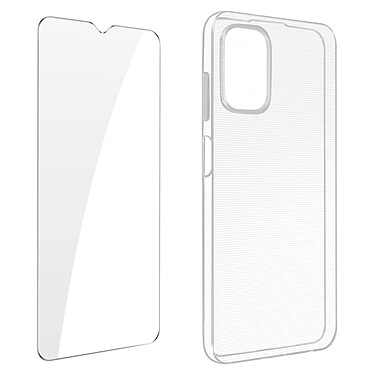 Avizar Coque pour Nokia G60 5G Silicone Souple et Film Verre Trempé 9H  transparent