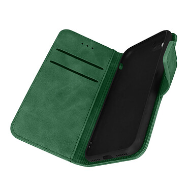 Forcell Housse pour iPhone SE 2020 8 et 7 Effet Daim Clapet Portefeuille Support Vidéo  Vert