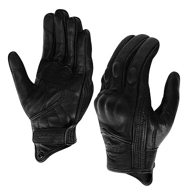 Avizar Gants Tactiles Coqués Taille XS Cuir véritable Finition antidérapante - Noir