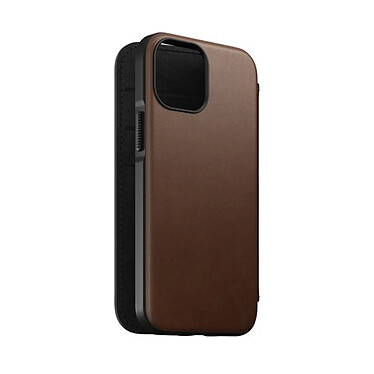 Nomad Étui Moderne By Pour iPhone 13 Mini Cuir Horween Porte cartes Marron Foncé