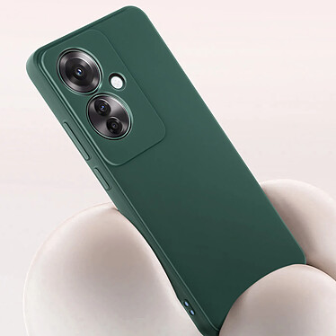 Avizar Coque pour Oppo Reno 11F Silicone Finition Mate Soft Touch Vert Foncé pas cher