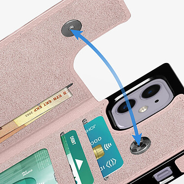 Avizar Coque Cordon iPhone 11 avec Porte-cartes Support Vidéo Lanière rose gold pas cher