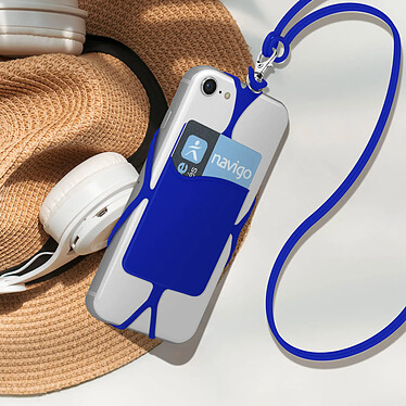 Acheter Avizar Coque Cordon Universelle pour Smartphone avec Porte-carte  Bleu Nuit