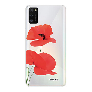 Evetane Coque Samsung Galaxy A41 360 intégrale transparente Motif Coquelicot Tendance