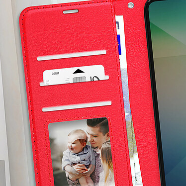 Étui Portefeuille Mayaxess Pour IPhone 16 Pro Max - Similicuir Rouge Avec Dragonne - Neuf