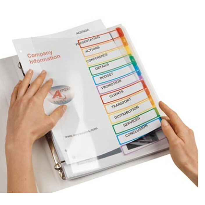 Avery Intercalaires Ready Index plastique Format A4 12 positions
