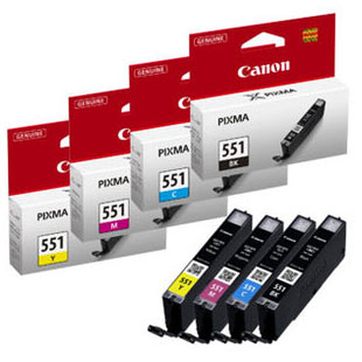 Canon CLI-551 - Multipack (Cyan, Magenta, Jaune, Noir)  