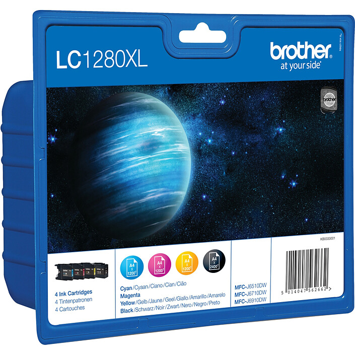Brother LC1280XL (Noir, Cyan, Magenta, Jaune)