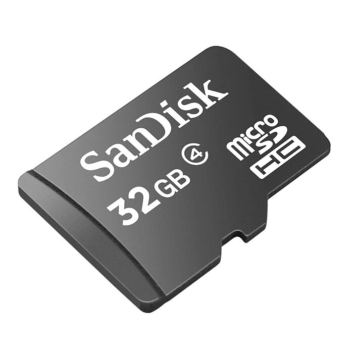 SanDisk Carte mémoire microSDHC 32 Go + Adaptateur SD