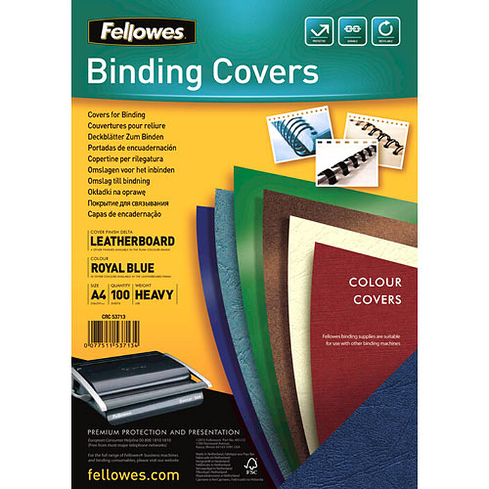 Fellowes Delta Couverture Bleu Royal (x100)