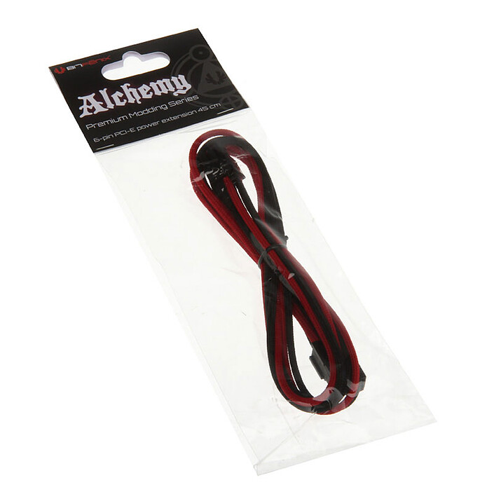 Avis BitFenix Alchemy Red/Black - Extension d'alimentation gainée - PCI Express 6 broches - 45 cm