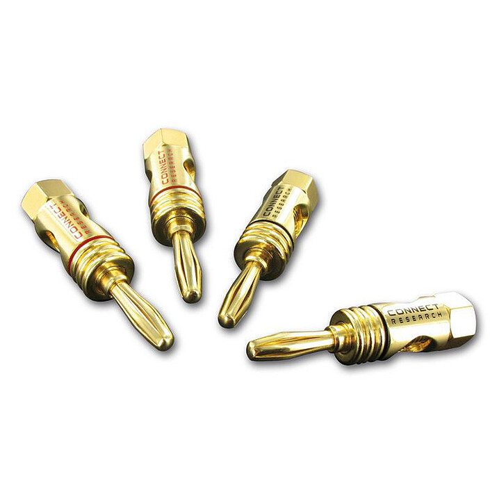 Connect Research Clavijas banana chapadas en oro x4