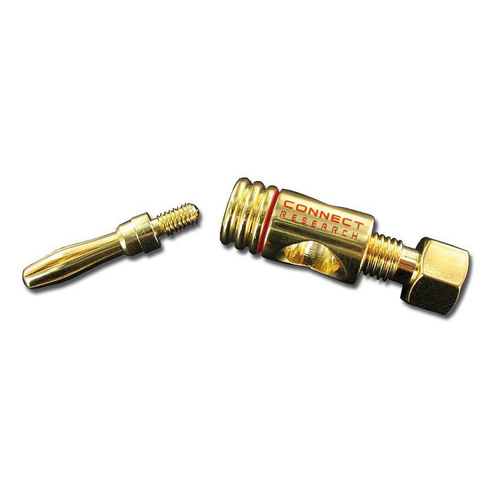 Opiniones sobre Connect Research Clavijas banana chapadas en oro x4