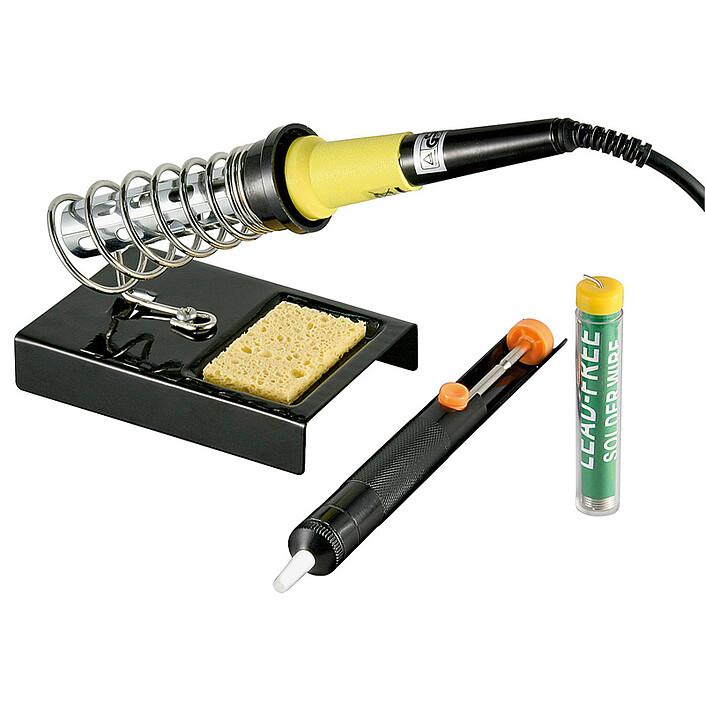 Kit de soldadura (soldador + soporte + pasta para soldar + bomba)