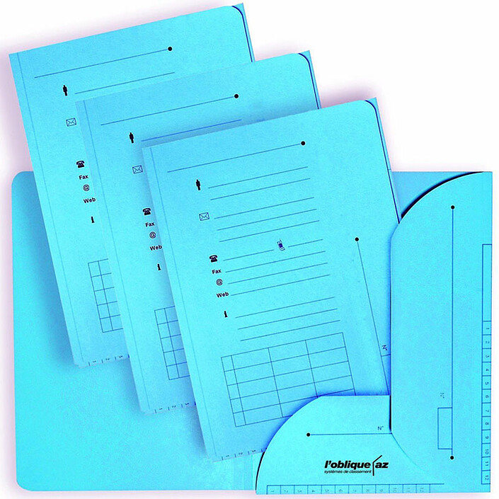 ELBA Lot de 25 sous dossiers HV ultimate bleu 23.5 x 31.5 cm 2 rabats 240g
