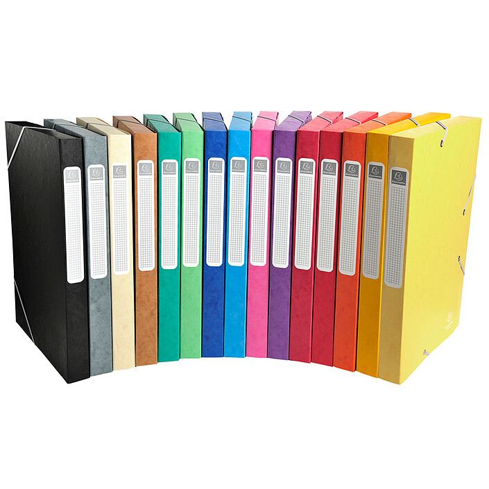 Exacompta boites de classement Cartobox dos 25 mm Assortis x 25