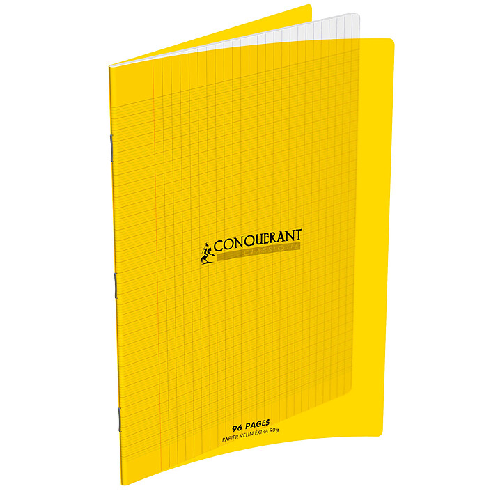 Conquérant Cahier 96 pages 210 x 297 mm seyes grands carreaux  Jaune