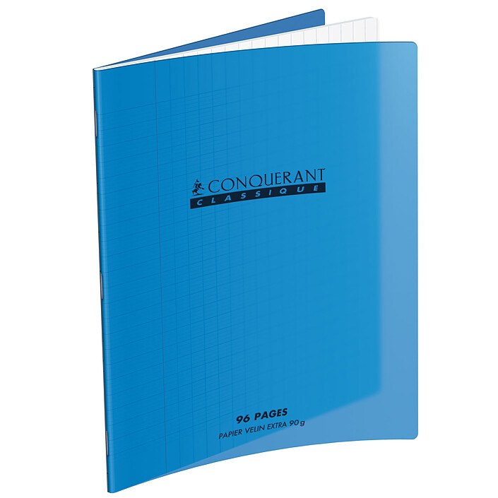 Conquérant Cahier 96 pages 240 x 320 mm seyes grands carreaux  Bleu