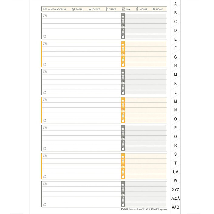 Oxford AdressBook Cahier A5 72 pages 210 x 150 mm pas cher