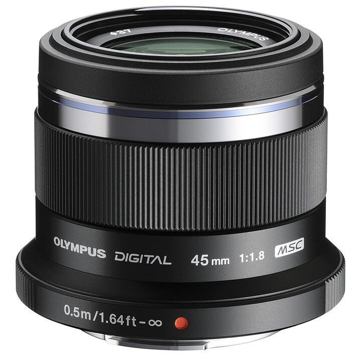 OM System M.ZUIKO DIGITAL 45 mm 1:1.8 monture Micro Four Thirds Noir