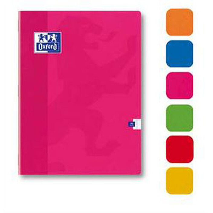 Oxford Cahier 96 pages 24 x 32 cm Seyes grands carreaux Coloris aléatoires