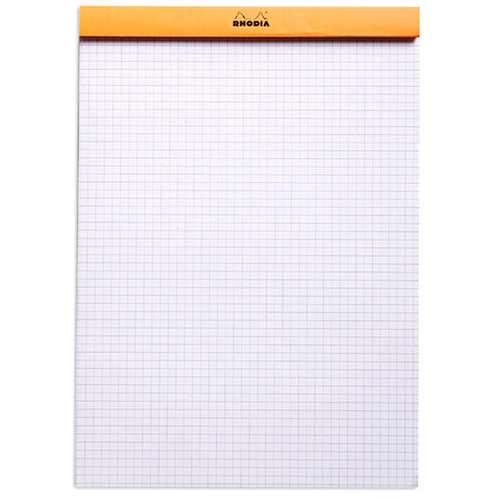 Avis Rhodia Bloc N°18 agrafé en-tête 21 x 29.7 cm quadrillé 5 x 5 160 pages
