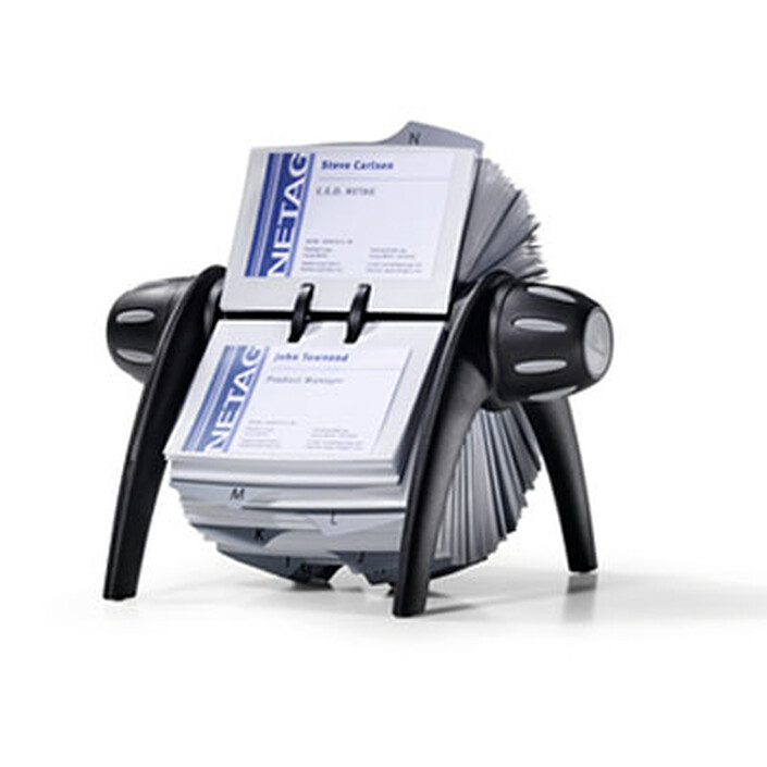 Durable Visilfix Flip fichier rotatif pour cartes de visite Noir