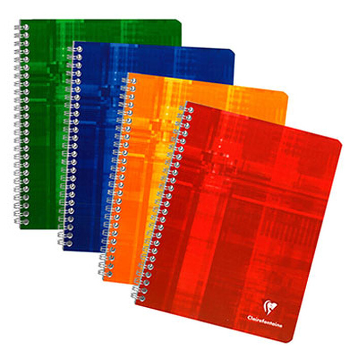 Clairefontaine Cahier Metric Spirale 100 pages 17 x 22 cm petits carreaux 5 x 5 mm coloris aléatoires (x10)