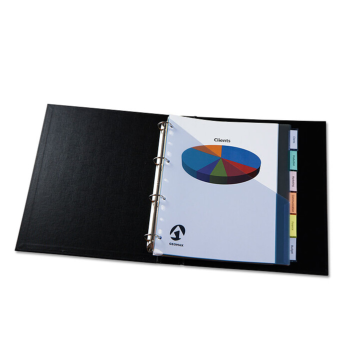 Avery intercalaire polypropylène double pochettes A4+ à onglets personnalisables 6 touches